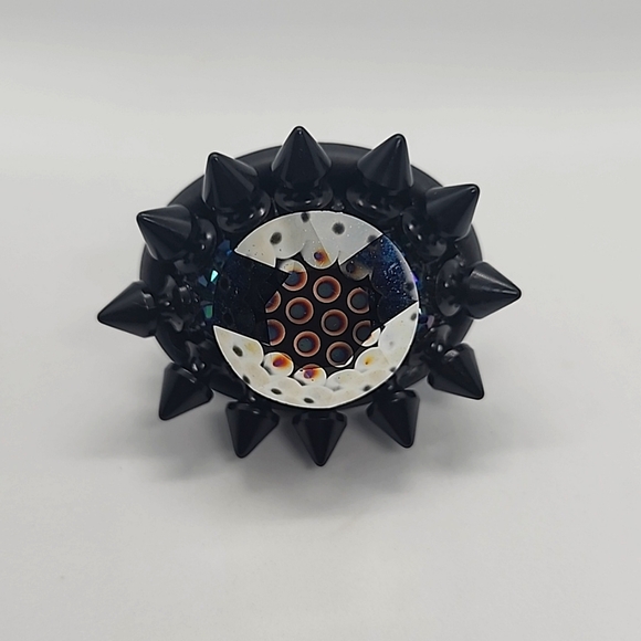 GASOLINE GLAMOUR RHINESTONE SPIKE FANCY STONE RING SWAROVSKI - Picture 1 of 8